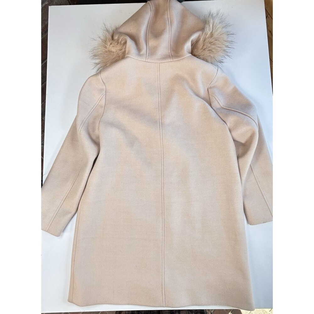 Nine West Parka Coat Jacket Faux Fur Trim Hood Pinkish-Beige Women's XL - Picture 12 of 16